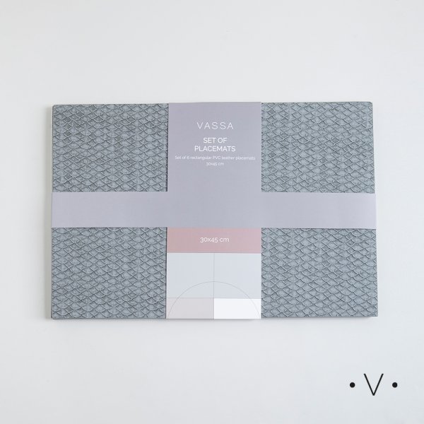 [4114794] Set X 6 Individuales Rectangulares 30X45 Cm Vassa Home