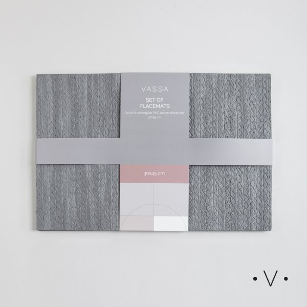 [4114795] Set X 6 Individuales Rectangulares 30X45 Cm Vassa Home