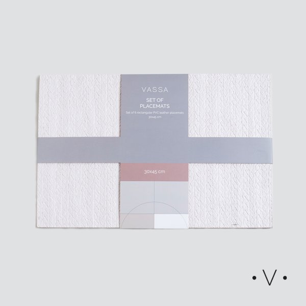 [4114799] Set X 6 Individuales Rectangulares 30X45 Cm Vassa Home