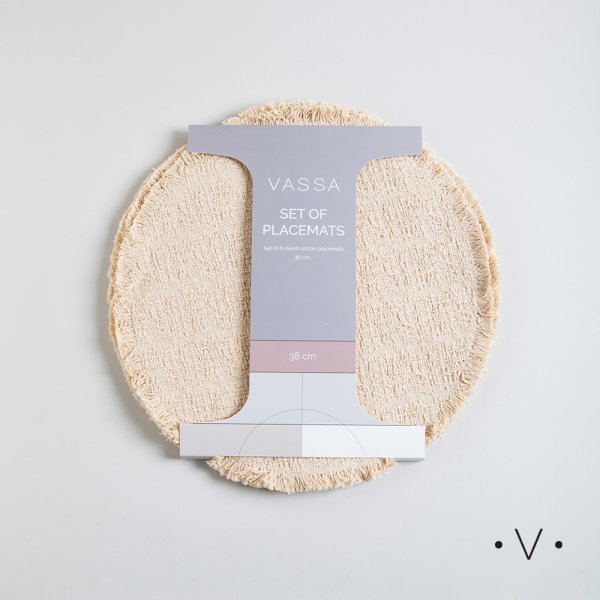 [4114800] Set X 6 Individuales Redondos 38 Cm Vassa Home