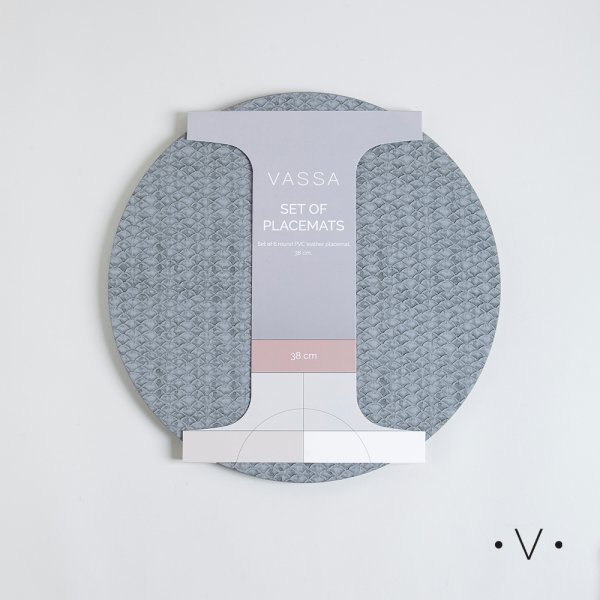 [4114788] Set X 6 Individuales Redondos 38 Cm Vassa Home