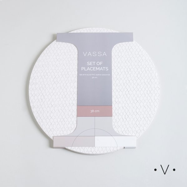 Set X 6 Individuales Redondos 38 Cm Vassa Home