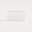 Mantequera Base De Plastico Blanco Y Tapa De Acril