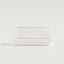 Mantequera Base De Plastico Blanco Y Tapa De Acril