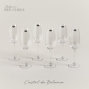 Set X 6 Copas De Champagne Cristal De Bohemia Anser