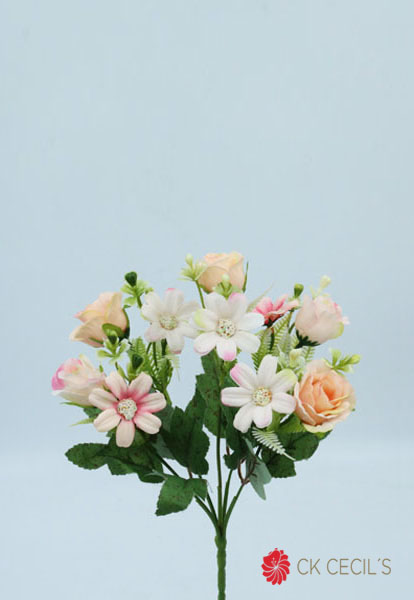 [413380] Mini Rose Mix X 5 X 29Cm Salmon