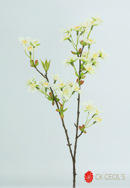 [413487] Cherry Blossom Spray 74 Cm. Cream