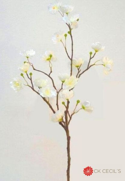 Cherry Blossom Spray 76Cm White
