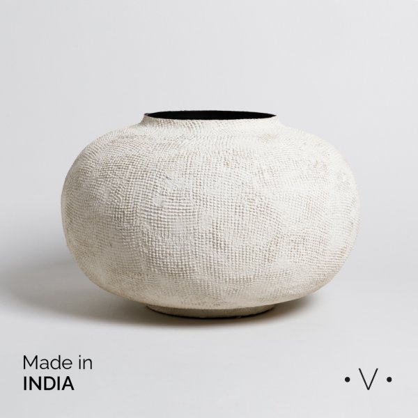 Vasija Baja Odisha Trama 23,5X34 Cm Vassa Home