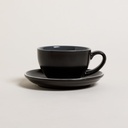 Set X 6 Taza Y Plato Barista Black & Grey 280 Ml