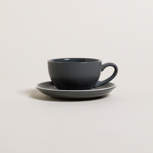 Set X 6 Taza Y Plato Barista Grey 160 Ml