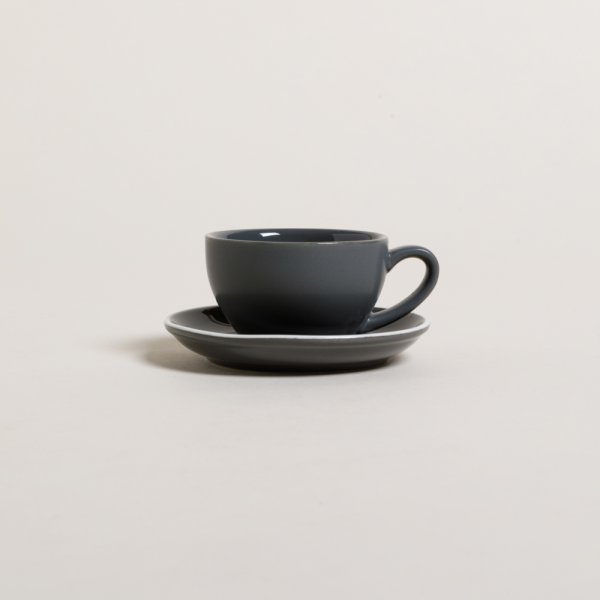 [4111291] Set X 6 Taza Y Plato Barista Grey 90 Ml