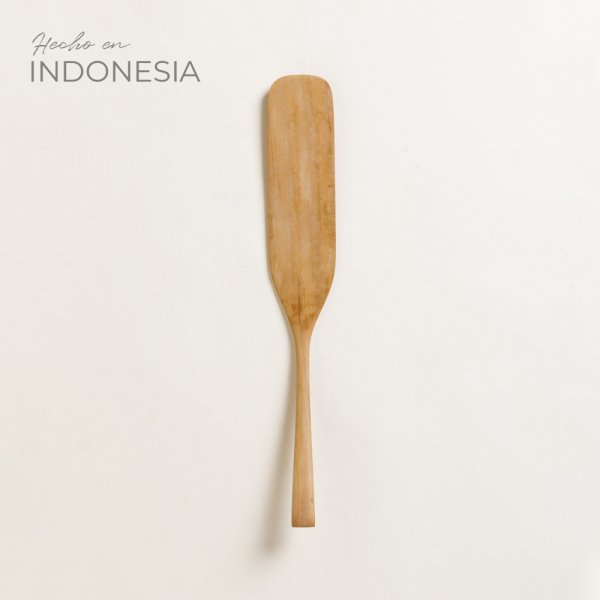 [4111314] Espátula Alargada De Madera De Teca 31 Cm