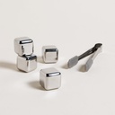 Set X 4 Hielos Reutilizables Acero + Pinza