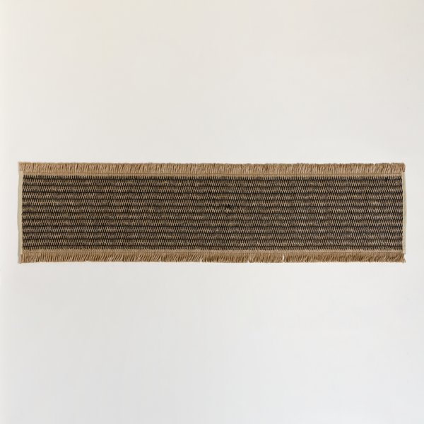 [4111360] Camino Tejido Yute Y Negro 30X120 Cm