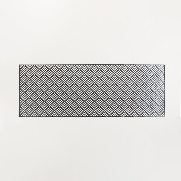 [4111364] Camino Pvc Geometric Negro 90X33 Cm