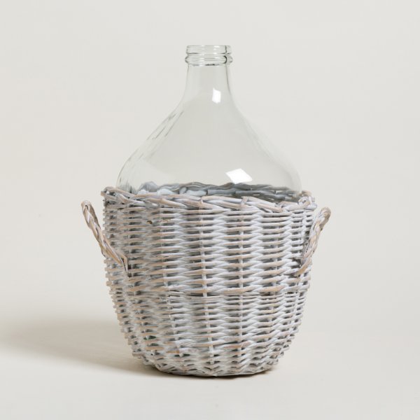 Botellon Deco Salix White 39X26 Cm