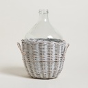 BOTELLON DECO SALIX WHITE 39X26 CM