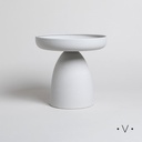 CENTRO DE MESA LOUTH WHITE 23,5X24,5 CM VASSA HOME