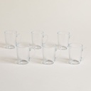 Set X 6 Pocillos Rayados  110 Ml