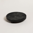 Bandeja Deco Redonda Bois Negro 6X30 Cm
