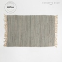Alfombra Deco India Algodón Grisáceo 60X90Cm