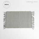 Alfombra Deco India Algodón Grisáceo 45X70