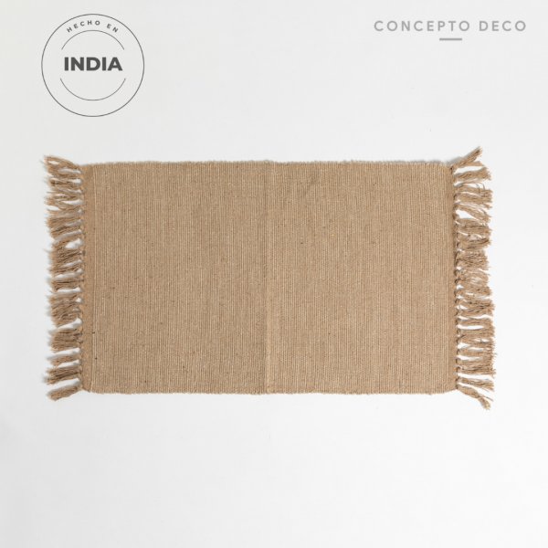 ALFOMBRA DECO INDIA ALGODÓN CRUDO 45X70