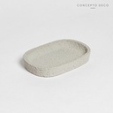 Jabonera Cemento Roca Gris 12X8Cm