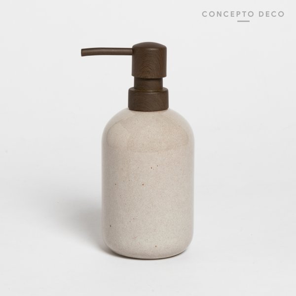 [1651190] Dispenser Cerámica Craquelada Blanco 18X6Cm