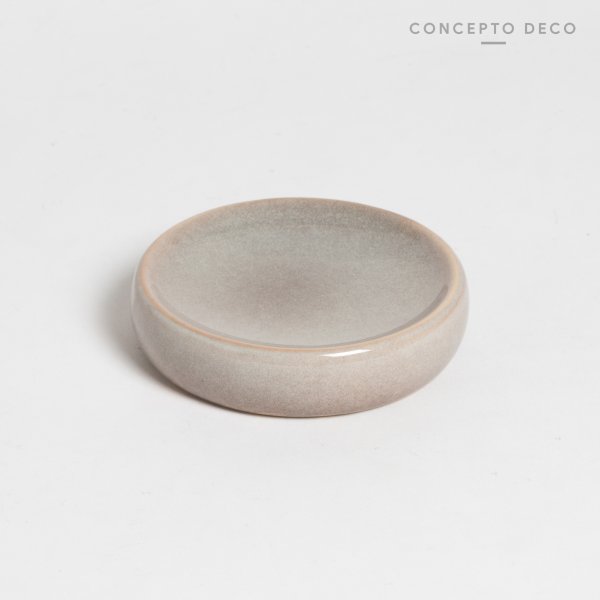 [1651193] Jabonera Cerámica Craquelada Blanco 10X10Cm