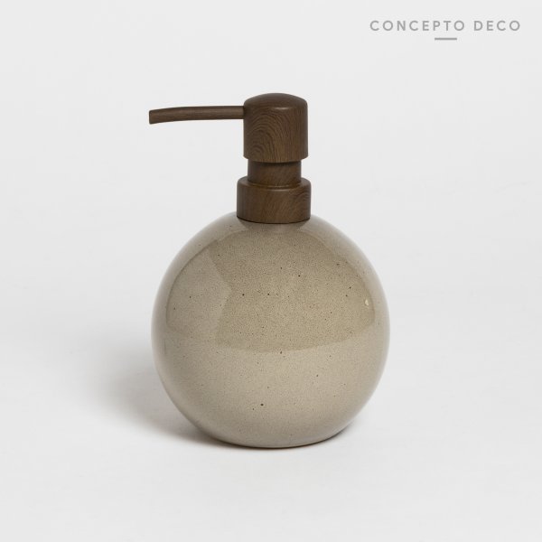 [1651196] Dispenser Cerámica Craquelada Gris 16X7Cm