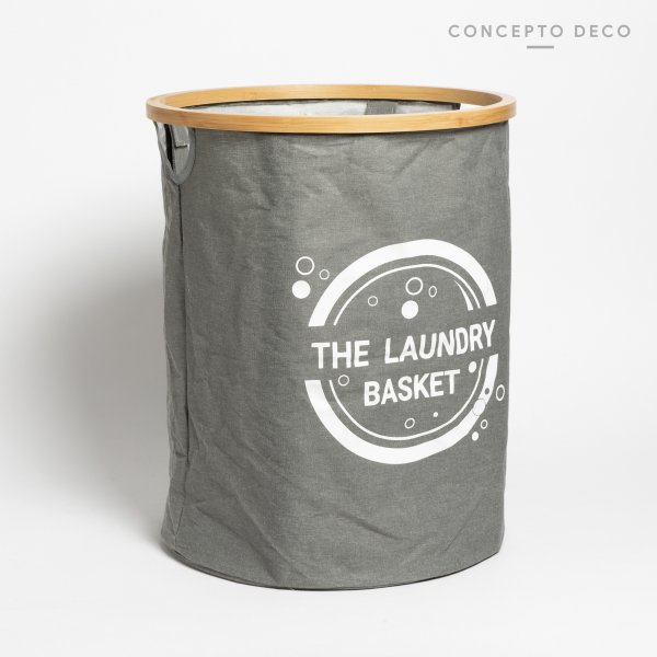 [1651201] Cesto Laundry Redondo Gris 47X38Cm