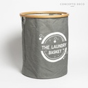 Cesto Laundry Redondo Gris 47X38Cm