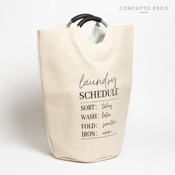 [1651203] Cesto Laundry Schedule Crudo 56X28Cm