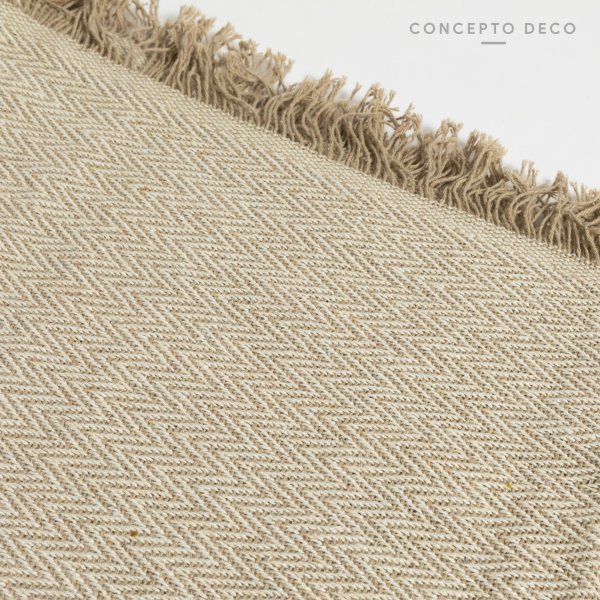 [1651224] Manta De Sofá India Goa Crudo Y Beige 140X180Cm
