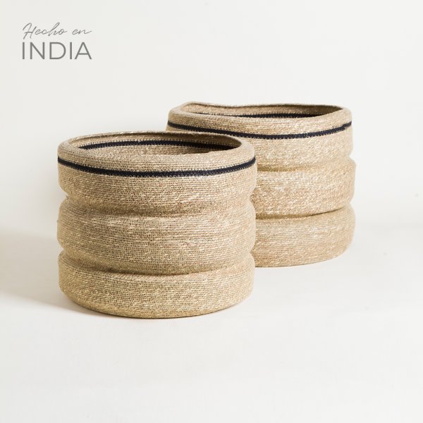 [4114909L] Canasto Cilindrico Kasya L 30X38 Cm