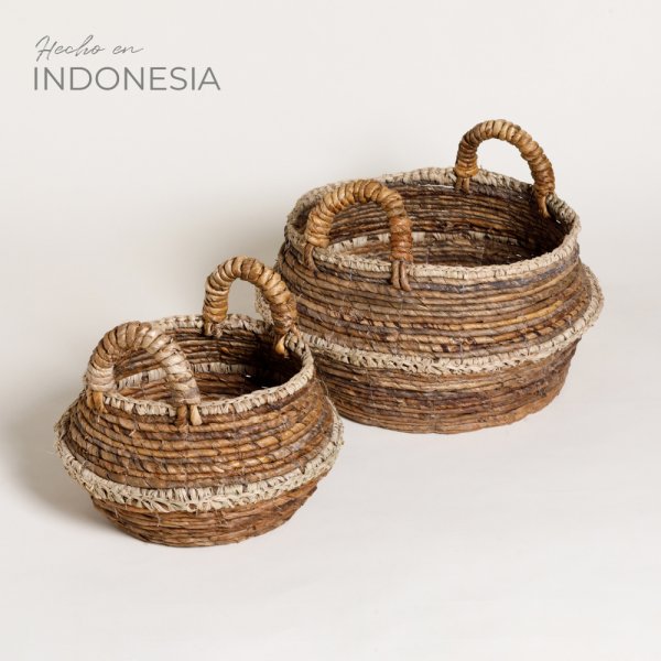 [4114911L] Canasto Con Manija Jattari L 40X36 CM