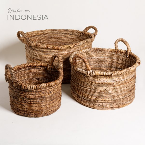 [4114912L] Canasto Redondos Jattari L 57X30 CM