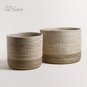 Canasto recto de seagrass halong 43x35 cm L