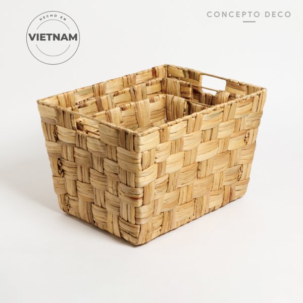 Canasto Jacinto Rectangular M 38 X 23 cm