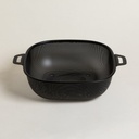 Colador Cuadrado Black Con Asas 28 Cm
