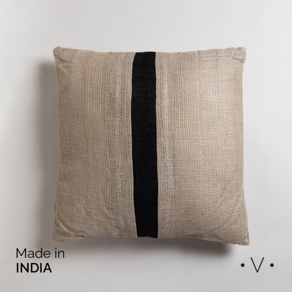 [4115058] Almohadon Cuadrado Bogan Beige 50X50 Cm Vassa Home