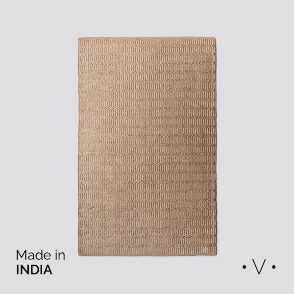 [4115068] Alfombra Simil Yute Light Brown 160X250 Cm * Vassa Home