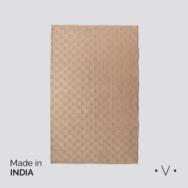 [4115073] Alfombra Simil Yute Beige 160X250 Cm Vassa Home
