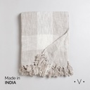 Manta Striped Beige 140X178 Cm Vassa Home
