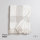 Manta Textured Woven Lines 140X178 Cm Vassa Home