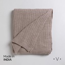 Manta Ribbed Knit Taupe 140X178 Cm Vassa Home