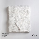 Manta Chunky Stitch Off White 140X178 Cm Vassa Home