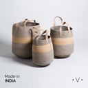 Canasto Recto Kanpur Grey 50X39 CM Vassa Home